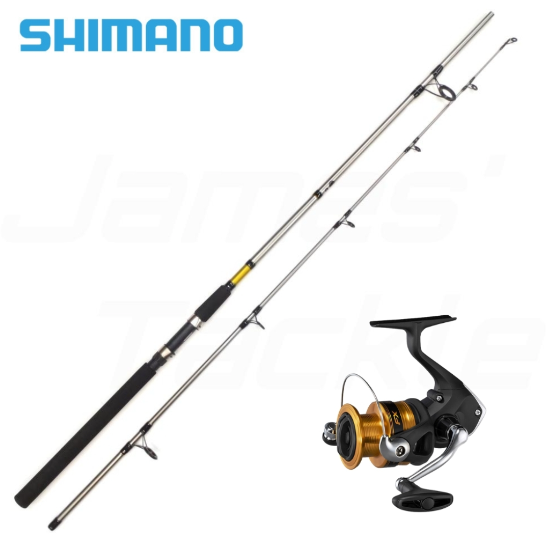 Combo Shimano FX spinning — Caña FX 2 Tramos — Reel FX