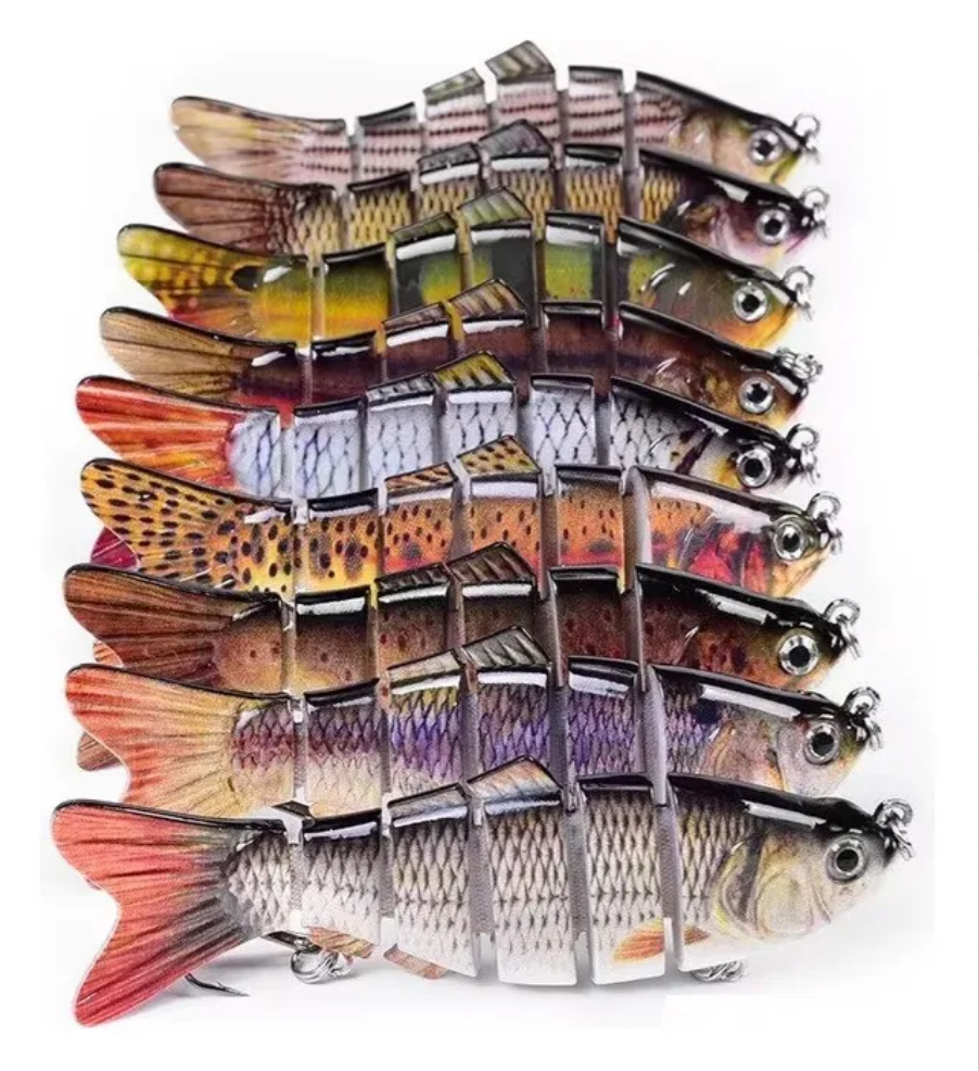 3 Señuelos Pez Flow Shad 10.2cm 19.4g Articulado Hundimiento