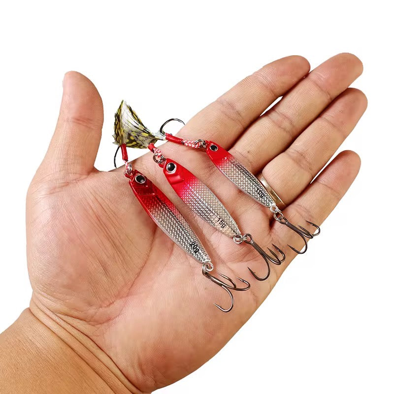 Combo 5 Señuelos Jig Metalico Biónico Pesca