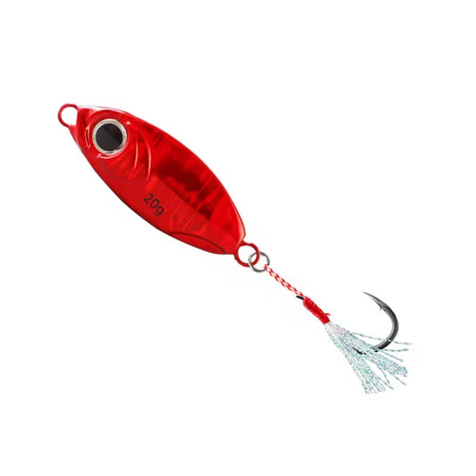 2 Señuelos Jigs Amarrillo Rojo Pesca Trucha Dorado