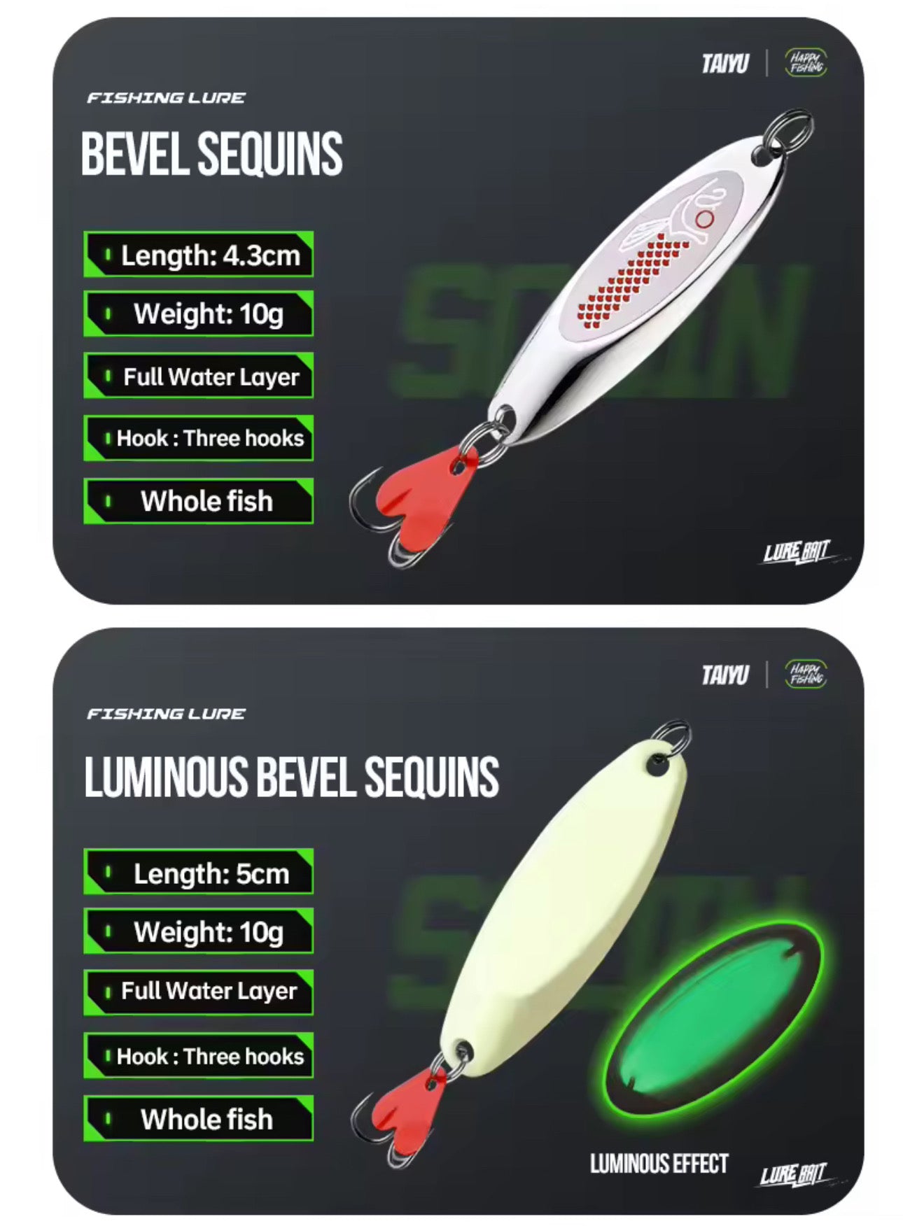 Combo 5 Cucharas Premium Pesca Trucha Con Estuche