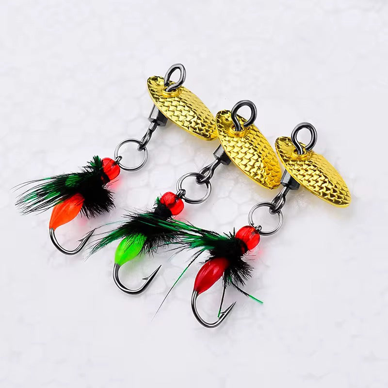 6 Moscas Con Cuchara Fly Fishing Pesca Truchas