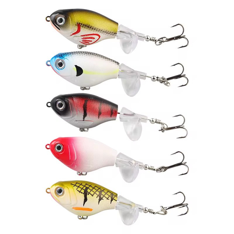 5 Señuelos Cola Rotor Helice Premium Pesca Tararira Dorado