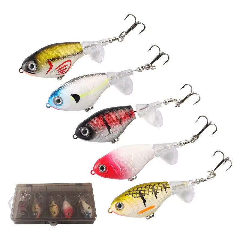 5 Señuelos Cola Rotor Helice Premium Pesca Tararira Dorado