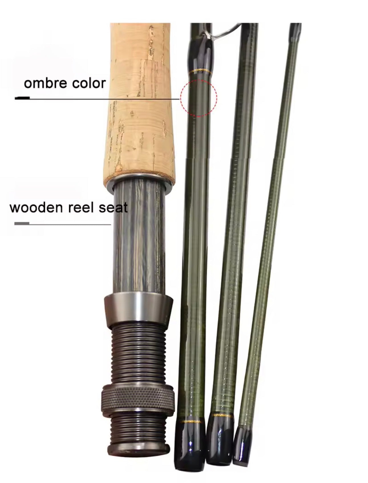 Combo Fly Weihe Pesca Mosca Caña+reel+linea+moscas+estuche