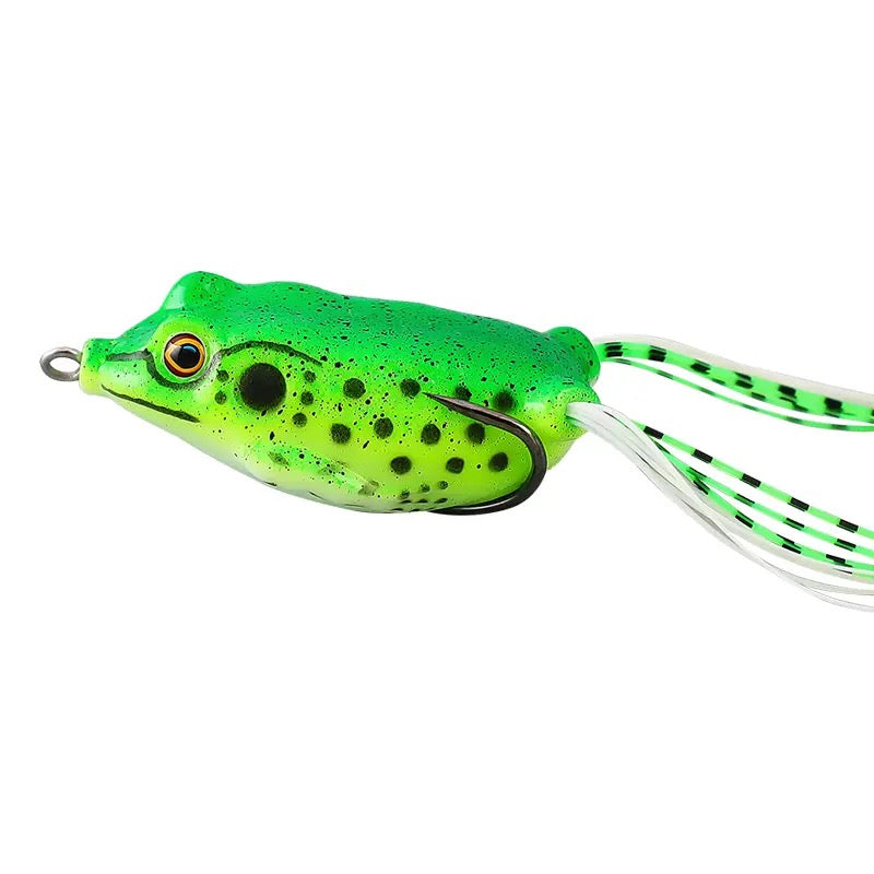 Caja con 5 ranas señuelo frog antienganche