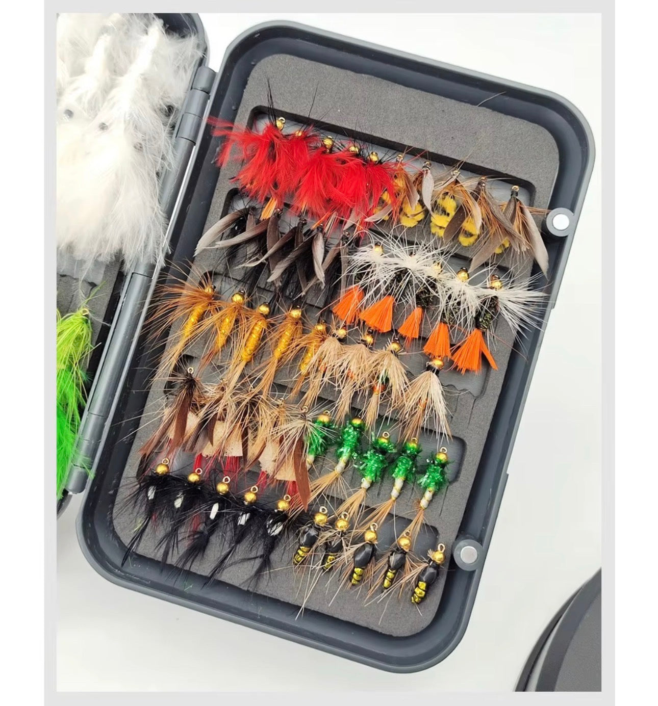 66 Moscas Ninfas Fly Fishing Pesca Truchas