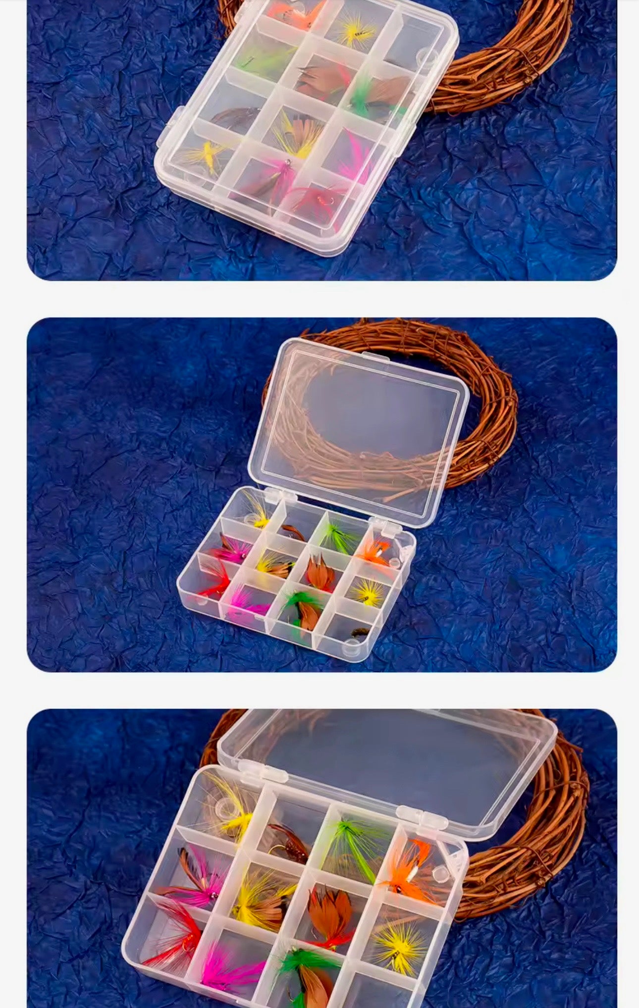 Kit caja de 12 moscas