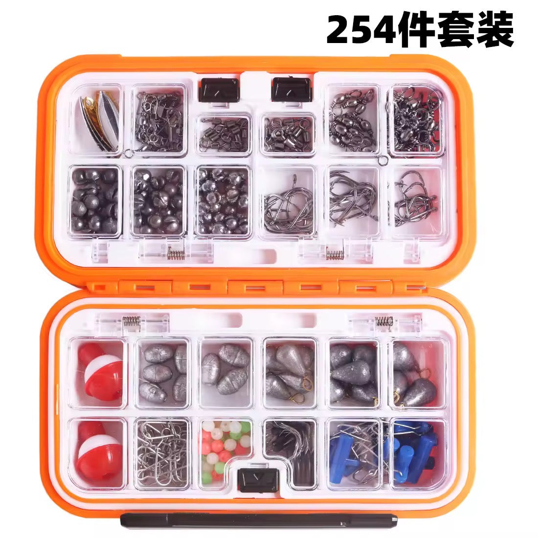 Set de pesca 254 piezas caja con accesorios