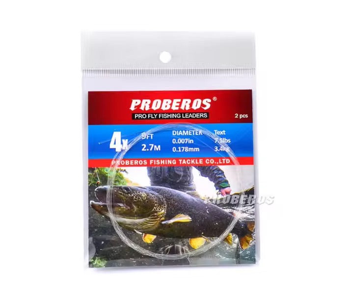 Leader Fly Fishing Linea Nailon Transparente Pesca Mosca
