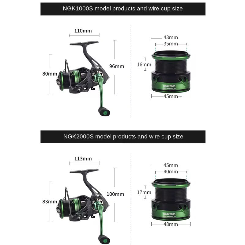 Reel Frontal 3000 Spinning Pesca Variada