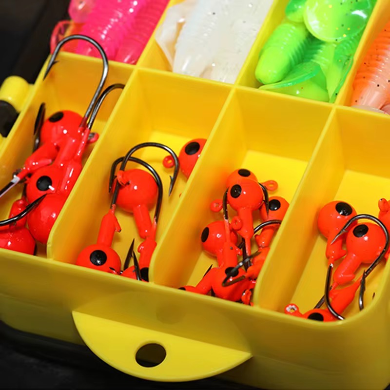 Kit Pesca 131 Piezas Señuelos Soft Blandos
