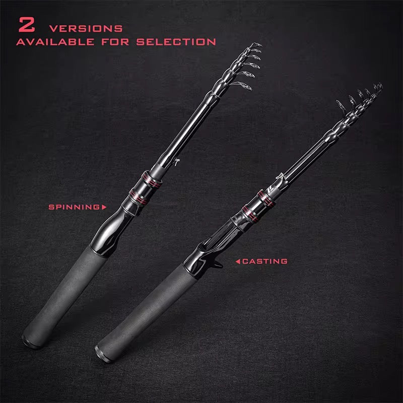 Caña Telescopica 2.1m Baitcast Carbono Resistente
