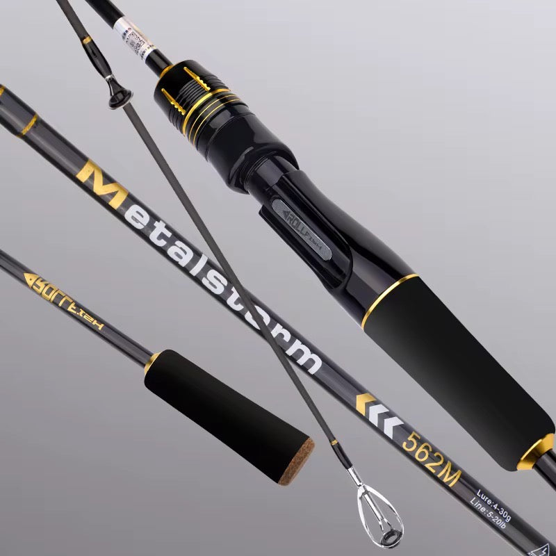 Caña Spinning 2.1m Ultra Ligera Full Carbono Resistente