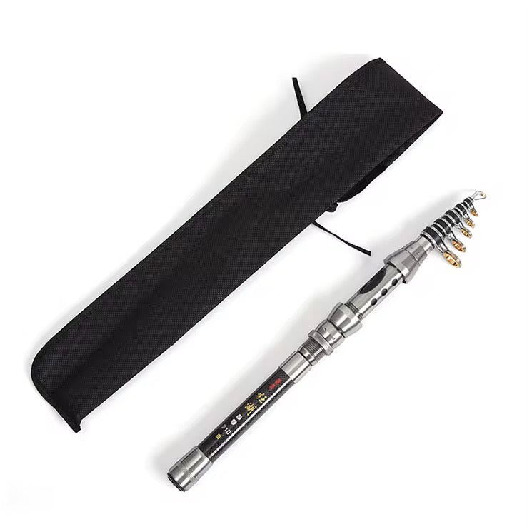 Caña Telescopica 2.1m Carbono Aluminio Resistente Portatil