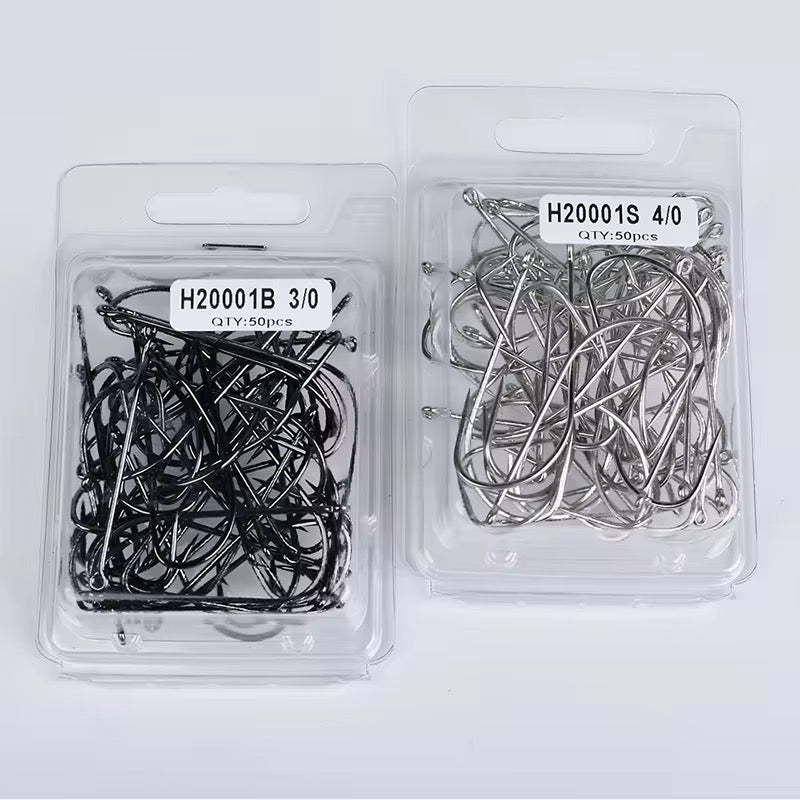 8 Anzuelos Pata Larga Carbono Pesca Variada