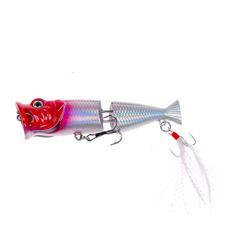 4 Señuelos Popper Articulado 8cm 11.5g Pesca Tararira Dorado