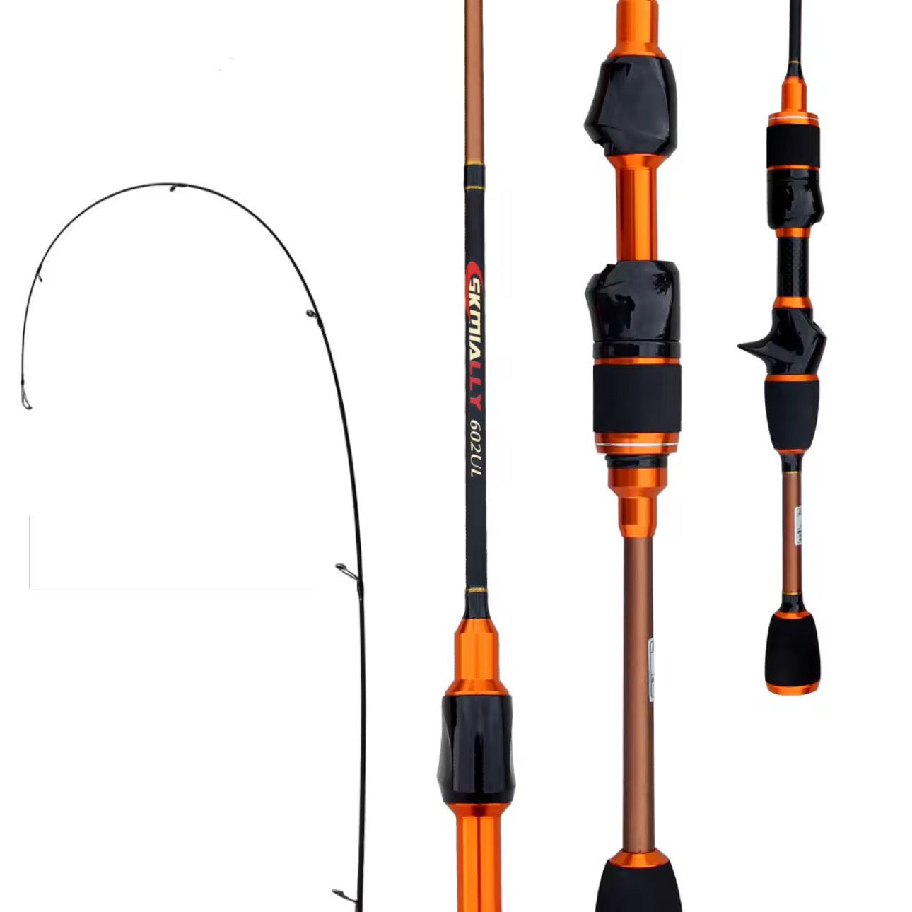 Caña Baitcast 1.8m Ultra Ligera Full Carbono Resistente
