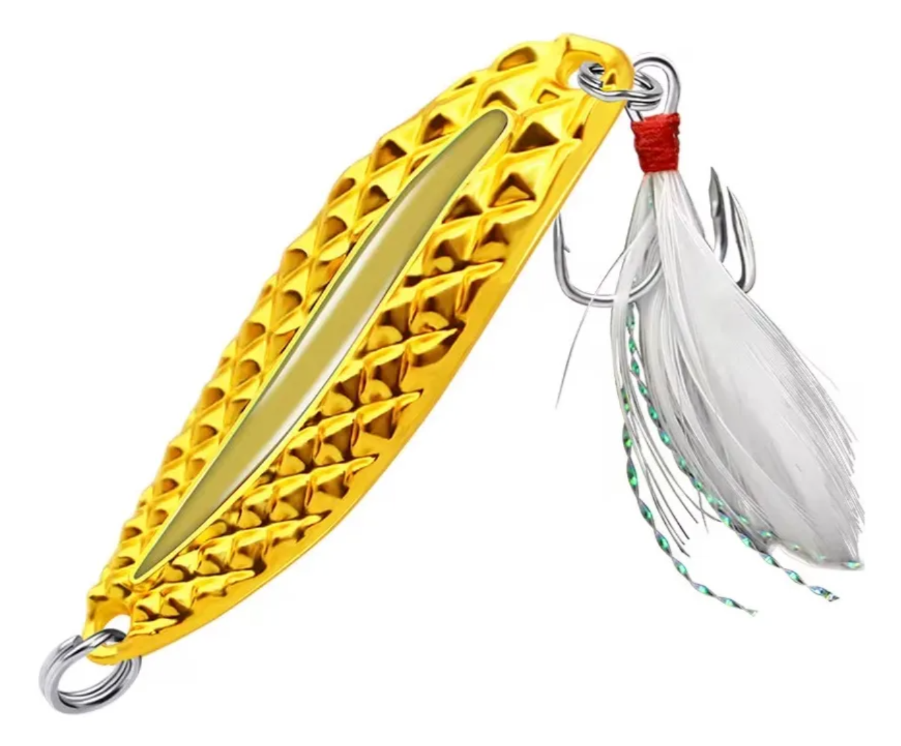 2 Cucharas Plateada Y Dorada Luminosas Pesca Truchas