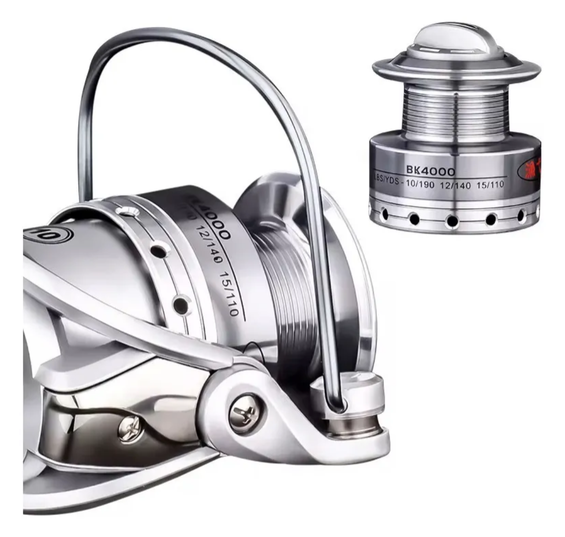 Reel Frontal 4000 Gris Pesca Gris Derecho/izquierdo