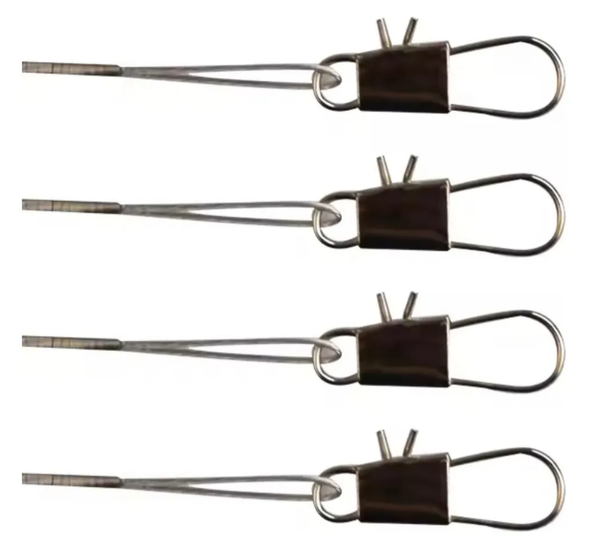 5 Leader De Acero 30 Cm Pesca Tanza Chicote De Acero