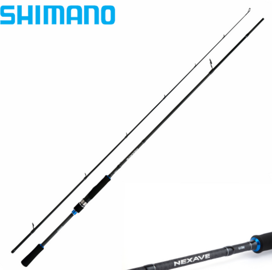 Shimano Nexave — Caña de Spinning 7'0"" (2.1m) — 2 tramos Potencia Medium Heavy (MH)