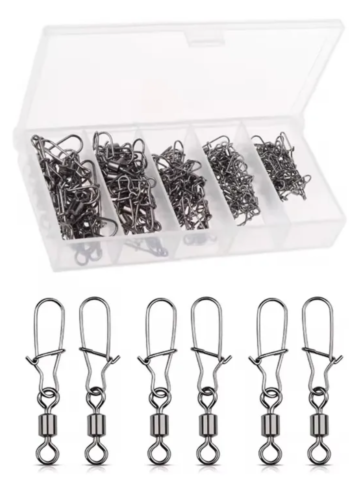 Caja De 50 Piezas Con Mosquetones Distintas Medidas