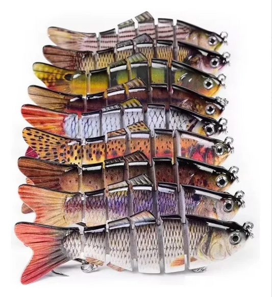3 Señuelos Pez Flow Shad 10.2cm 19.4g Articulado Hundimiento