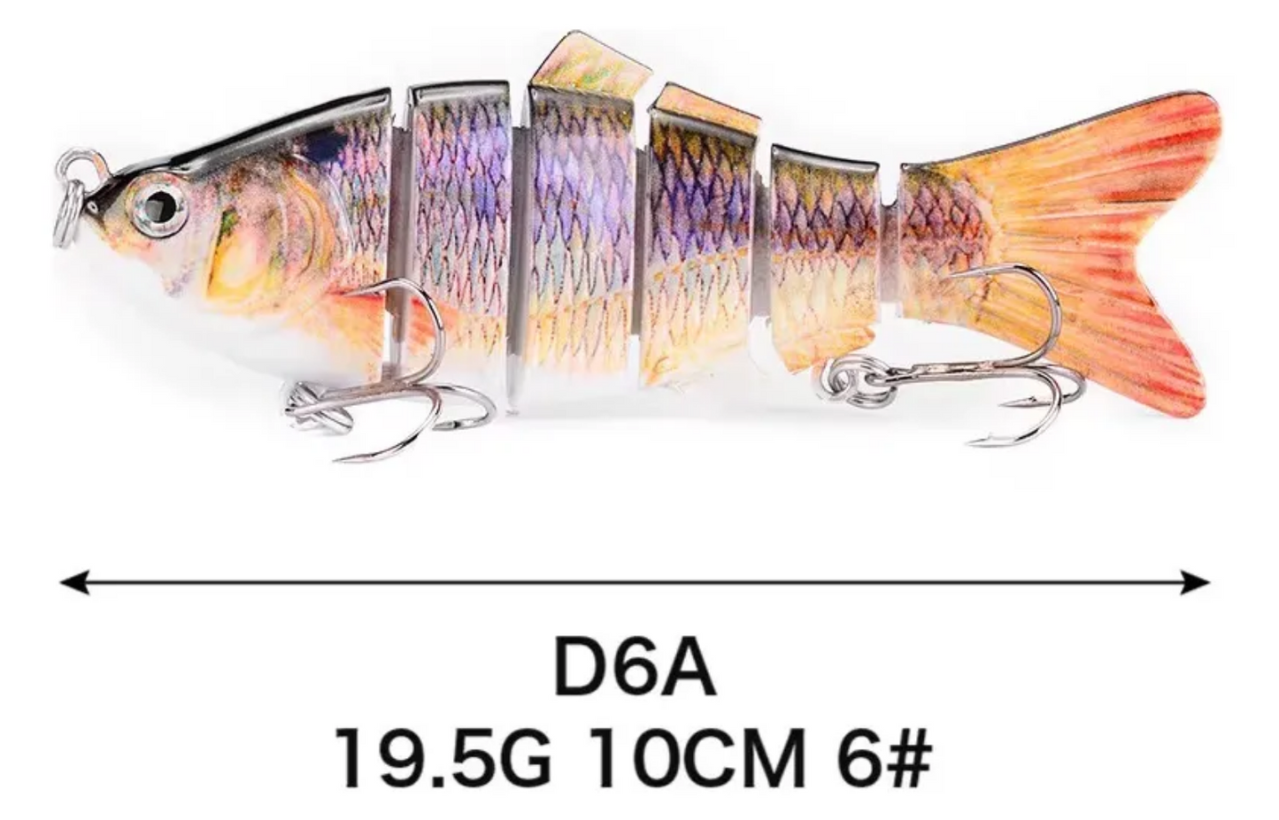 3 Señuelos Pez Flow Shad 10.2cm 19.4g Articulado Hundimiento