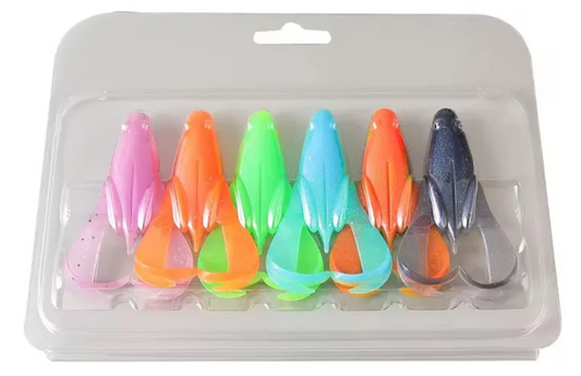 6 Señuelos Goma Frog Soft Rana Pesca