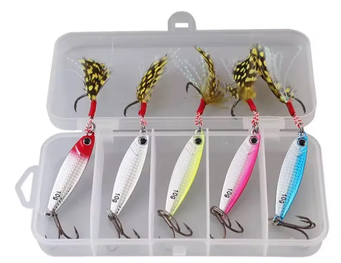 Combo 5 Señuelos Jig Metalico Biónico Pesca
