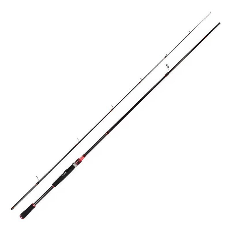 Combo Caña Spinning 2.1m + Reel + Caja De Señuelos Negro