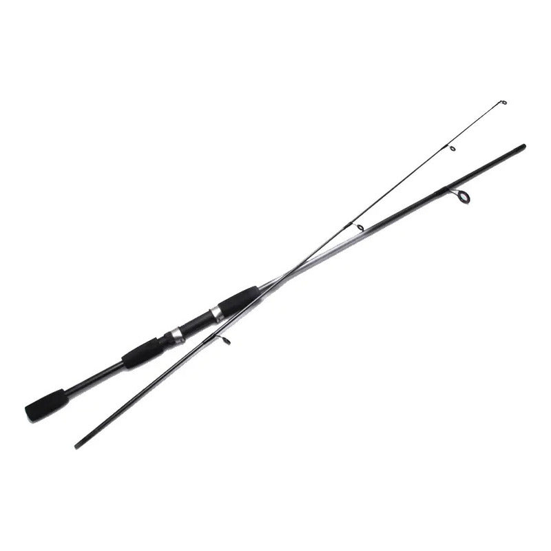 Combo Spinning Caña De Pesca + Reel + Tanza + Señuelos Gris