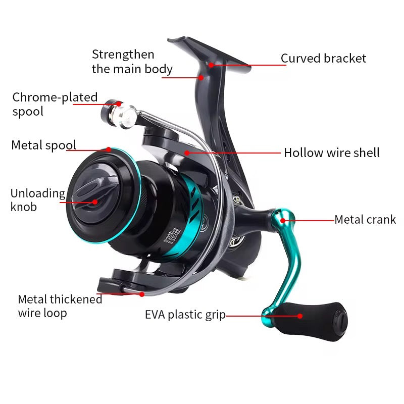 Reel Frontal Full Metal 5000 Pesca Derecho/izquierdo