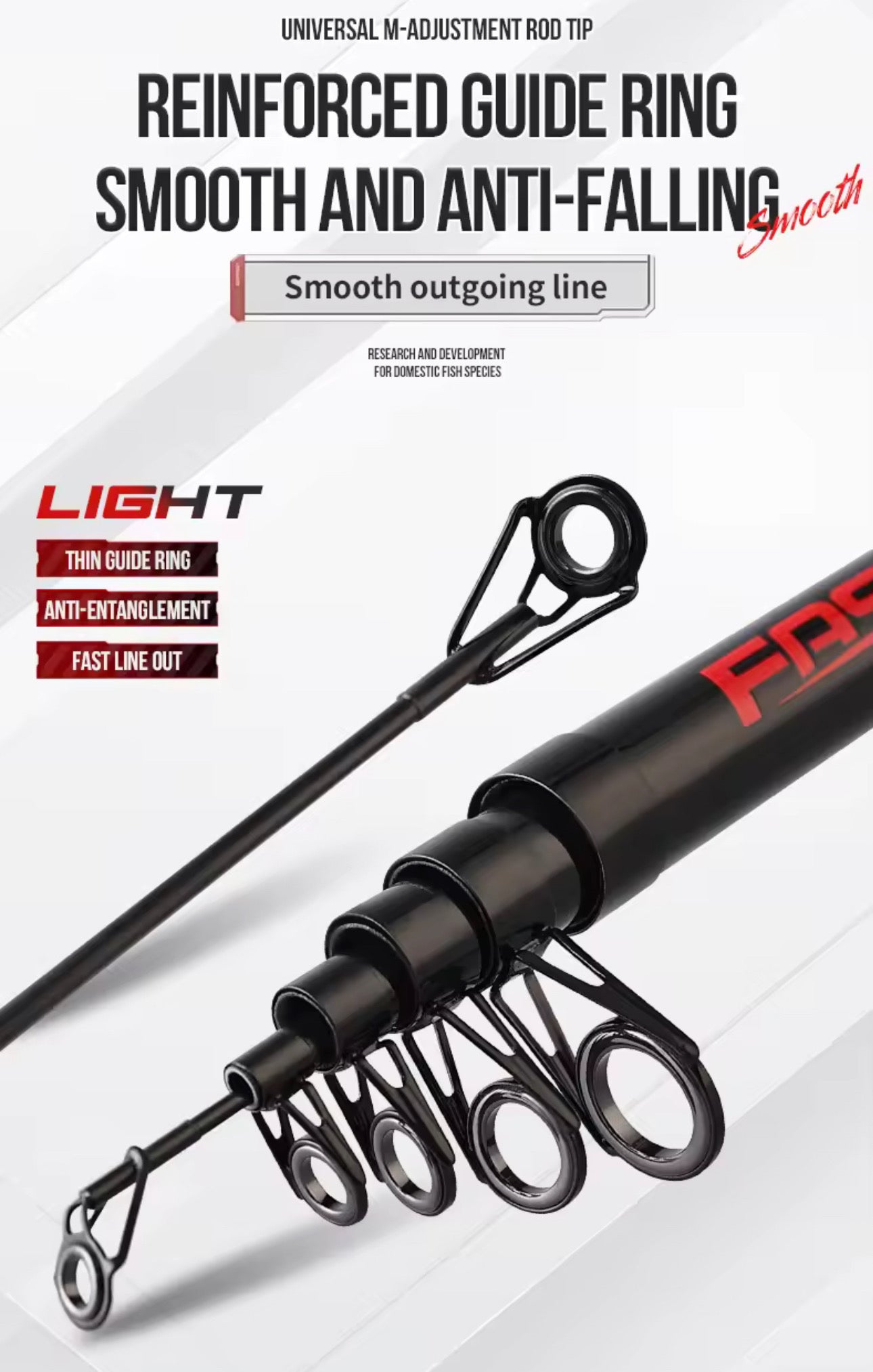 Caña telescopica 100% fibra de carbono pesca pejerrey variada