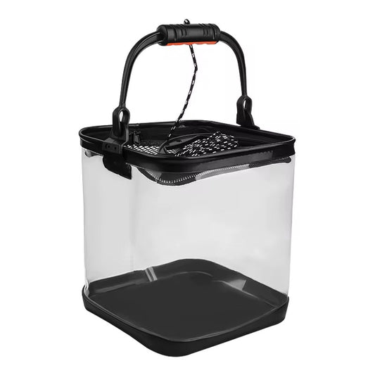 Balde Plegable Portacarnada De Pesca 9 Litros Negro