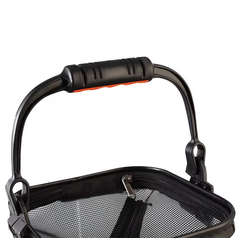 Balde Plegable Portacarnada De Pesca 9 Litros Negro