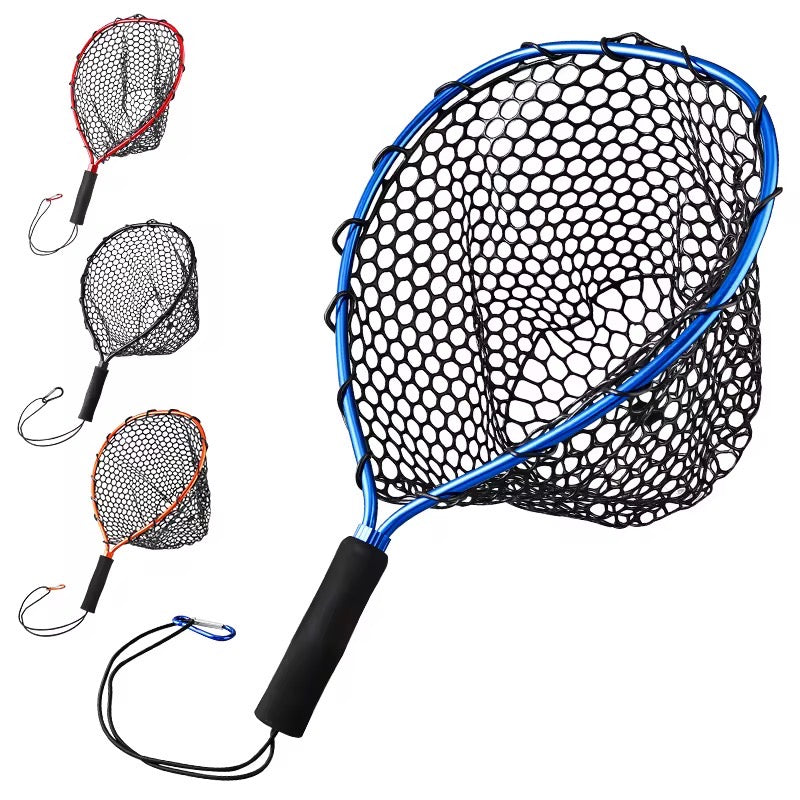 Copo de pesca red de silicona antienganche aluminio premium