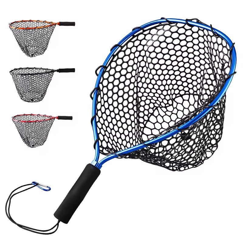 Copo de pesca red de silicona antienganche aluminio premium