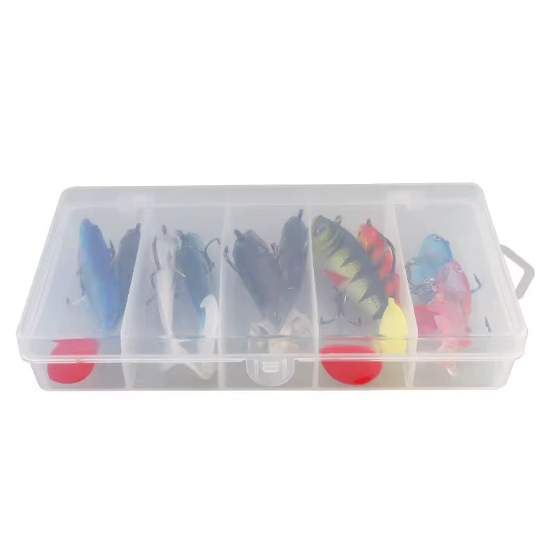 Combo 10 Señuelos Soft Goma Pez Premium Pesca