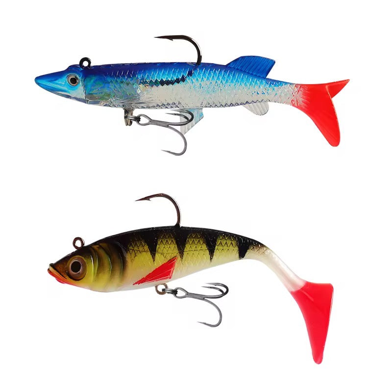 Combo 10 Señuelos Soft Goma Pez Premium Pesca