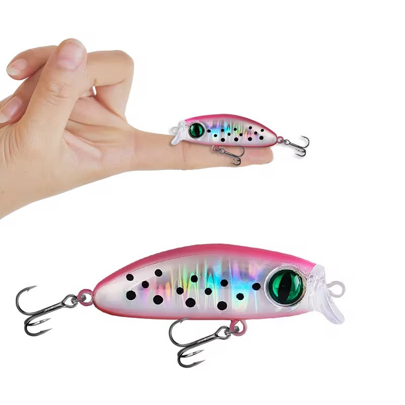 Combo 5 señuelos mini minnow bionic pesca trucha