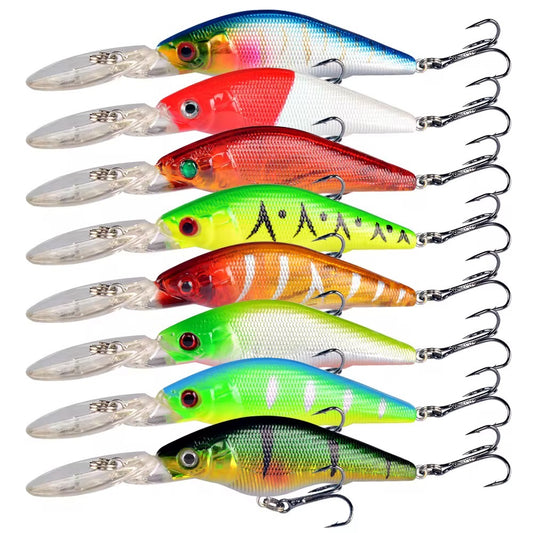 Combo 5 Señuelos Minnow Paleta Larga surtidos