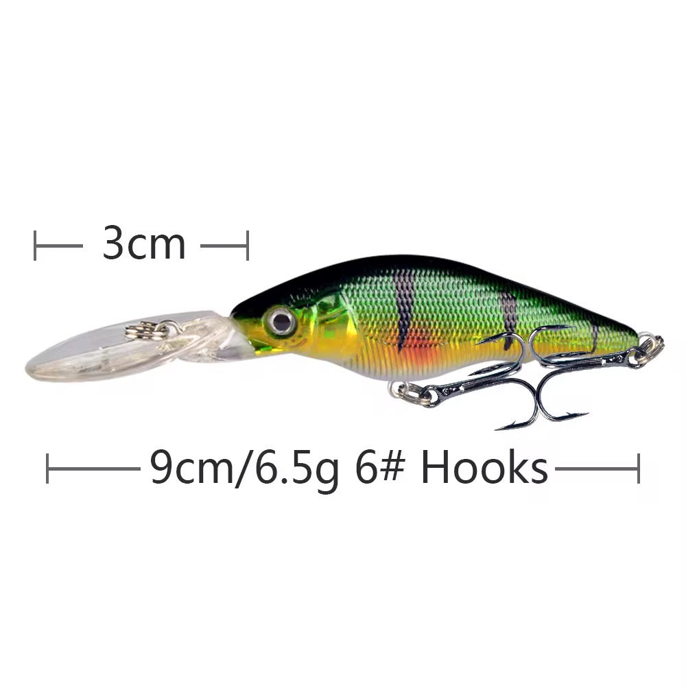 Combo 5 Señuelos Minnow Paleta Larga surtidos