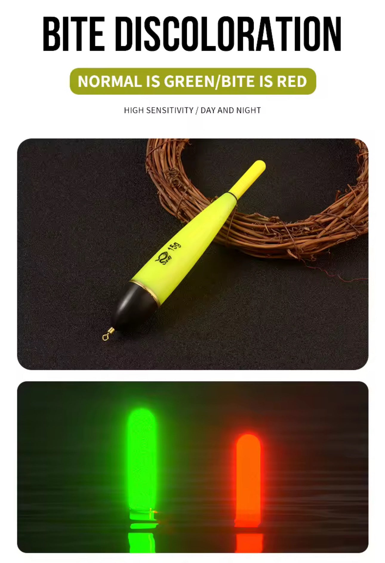 4 boyas de pesca luminosas importadas premium