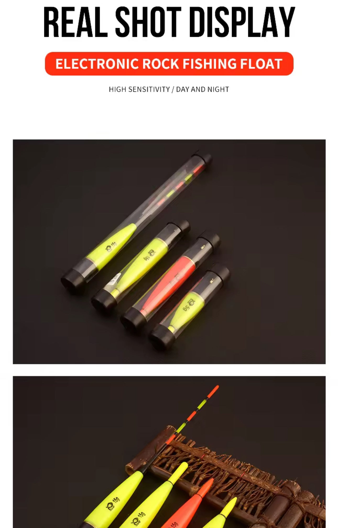 4 boyas de pesca luminosas importadas premium