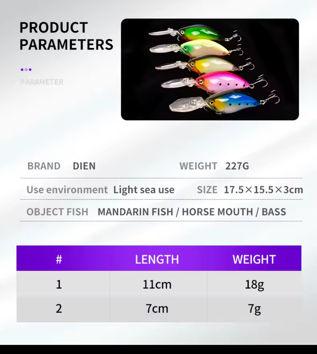 Kit 10 Señuelos Con Caja Importados Premium Pesca