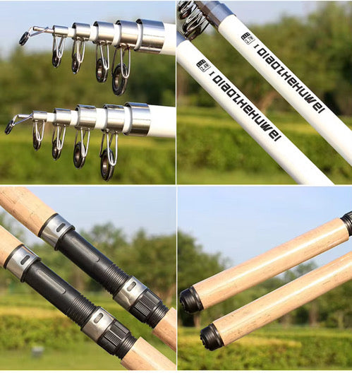 Caña telescopica 3.6m mango corcho pesca