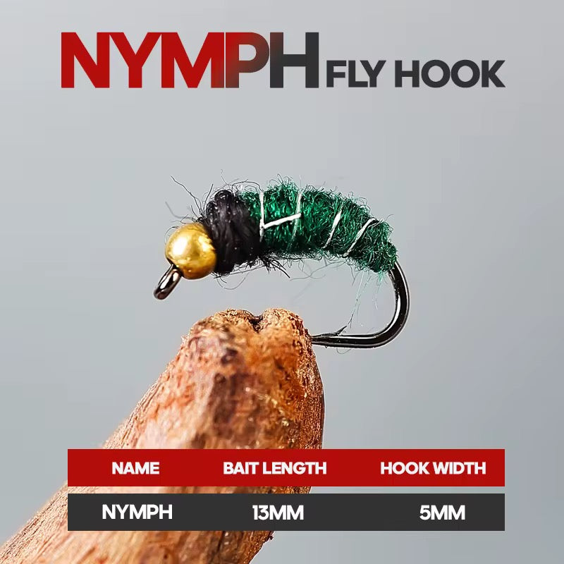 5 Moscas Ninfas Fly Fishing Pesca Truchas