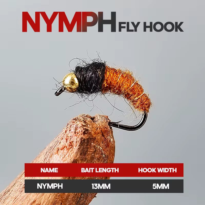 5 Moscas Ninfas Fly Fishing Pesca Truchas